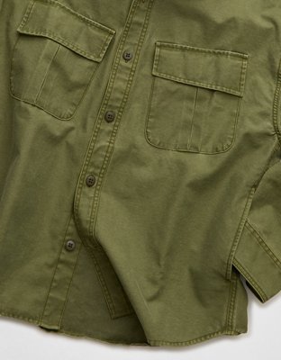 AE Boxy Fit Overshirt - Green