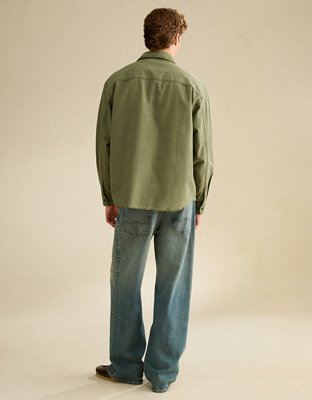 AE Boxy Fit Overshirt - Green