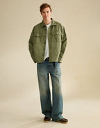 AE Boxy Fit Overshirt - Green