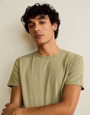 AE Slim Fit Lived-In T-Shirt - Olive