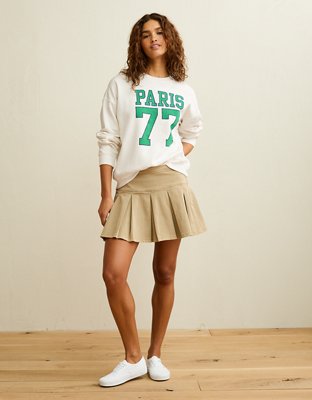 AE Graphic Crew Neck Sweatshirt - Chalk