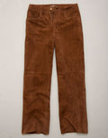 AE77 Suede Cropped Bootcut Pant - Brown
