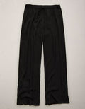 AE77 Pull-On Satin Pant - Black