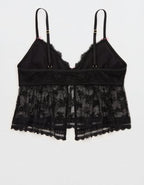 Show Off Midnight Romance Lace Bra Top - True Black