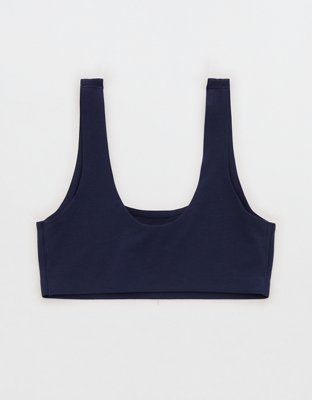 SMOOTHEZ Cotton Blend Scoop Bralette - Navy