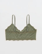 OVERSLEPT By Aerie Modal Lace Trim Bralette - Olive Fun