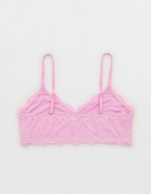 OVERSLEPT By Aerie Modal Lace Trim Bralette - Violet Willow