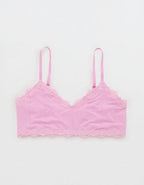 OVERSLEPT By Aerie Modal Lace Trim Bralette - Violet Willow