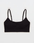 Superchill Seamless Rib Padded Scoop Bralette - True Black