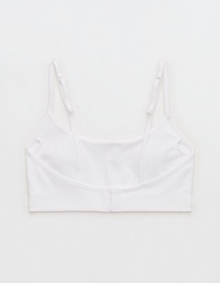 Superchill Seamless Rib Padded Scoop Bralette - White