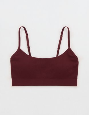 Superchill Seamless Rib Padded Scoop Bralette - Royal Berry
