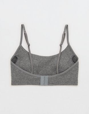 Superchill Seamless Rib Padded Scoop Bralette - Dark Heather Gray