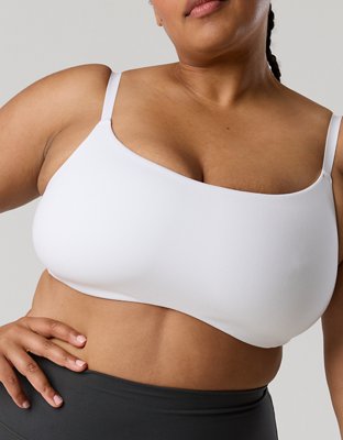 OFFLINE By Aerie The Hugger Curved Band Sports Bra - White