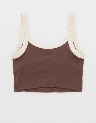 OFFLINE By Aerie Real Me Low Key Ringer Longline Sports Bra - Relic