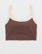 OFFLINE By Aerie Real Me Low Key Ringer Longline Sports Bra - Relic