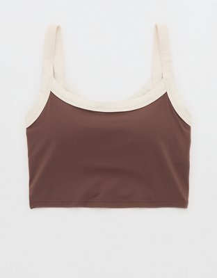 OFFLINE By Aerie Real Me Low Key Ringer Longline Sports Bra - Relic