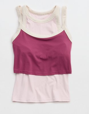 OFFLINE By Aerie Real Me Low Key Ringer Longline Sports Bra - Autumn Jam