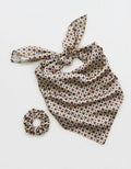 Aerie Satin Headscarf and Scrunchie - Cake Batter