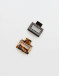 Aerie Square Hair Clip 2-Pack - Torte