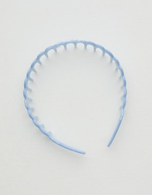 Aerie Zig Zag Headband - Eyelet Blue