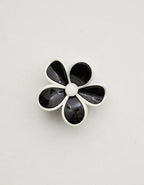 Aerie Two Tone Flower Hair Clip - True Black