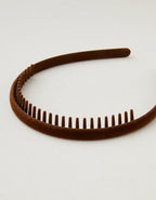 Aerie Velvet Headband - Brown
