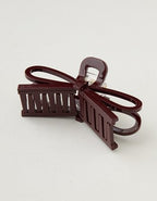 Aerie Cutout Bow Hair Clip - Cool Berry