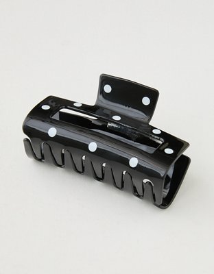 Aerie Large Rectangle Claw Clip - Always Black