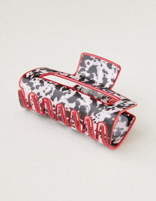 Aerie Large Rectangle Claw Clip - Deep Earth