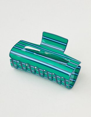 Aerie Large Rectangle Claw Clip - Green