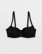 Aerie Lightly Lined Underwire Bikini Top - True Black
