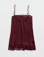 OVERSLEPT by Aerie Liquid Satin Tunic Tank - Royal Berry