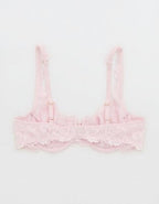 Show Off Dozen Roses Lace Unlined Bra - Pink Petal