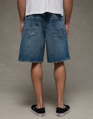 AE Baggy Denim Short - Medium Destroy