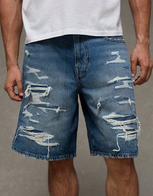 AE Baggy Denim Short - Medium Destroy