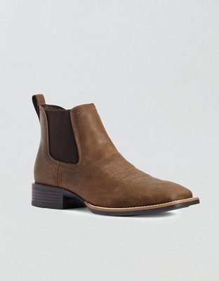 Ariat Men's Booker Chelsea Wide Square Toe Western Boot - Brown