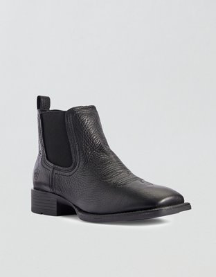 Ariat Men's Booker Chelsea Wide Square Toe Western Boot - Black