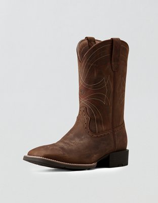 Ariat Men's Sport Wide Square Toe Cowboy Boot - Brown