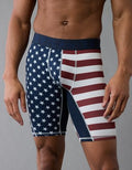 AEO Men's USA Stars & Stripes 8" Flex Boxer Brief - Navy