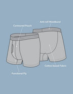 AEO Men's Food 4.5" Classic Cotton Boxer Brief - Raw White