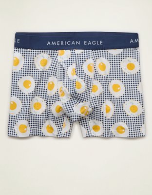 AEO Men's Food 4.5" Classic Cotton Boxer Brief - Raw White