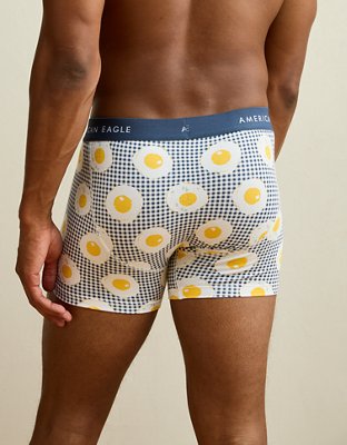 AEO Men's Food 4.5" Classic Cotton Boxer Brief - Raw White
