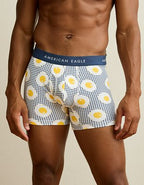 AEO Men's Food 4.5" Classic Cotton Boxer Brief - Raw White