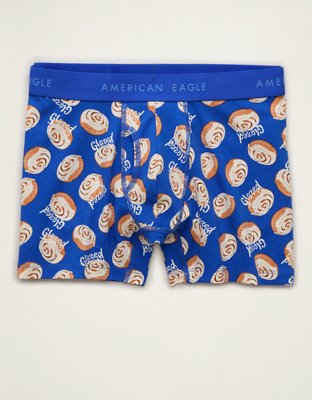 AEO Men's Food 4.5" Classic Cotton Boxer Brief - Blue Vibe