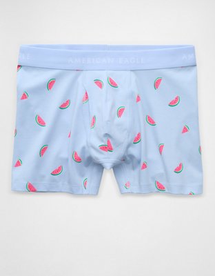 AEO Men's Food 4.5" Classic Cotton Boxer Brief - Blue Tides