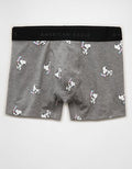 AEO Men's Snoopy 4.5" Classic Cotton Boxer Brief - Gray Marl