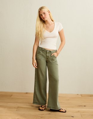 AE V-Neck Hey Baby Tee - Oatmeal Heather
