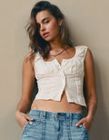 AE Sunchaser Button-Up T-Shirt - Chalk