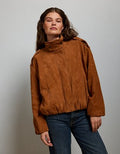 AE77 Premium Suede Jacket - Cognac