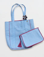 Aerie Quilted Tote Bag - Horizon Sky